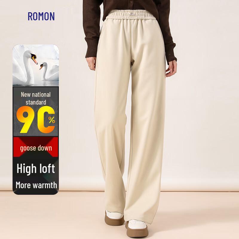 Luomeng Women's 90% Goose Down Warm Trousers