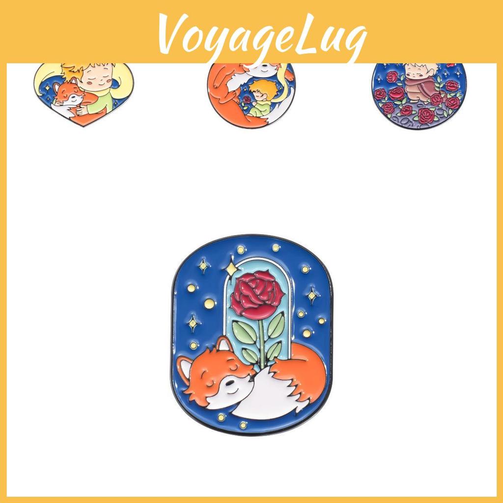 Charming Cartoon Metal Badge Set Featuring The Little Prince Creative Brooch Collection