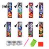 Stress Relief Handmade Projects Faux Diamond Art Bookmark Kit, Halloween Book Marker DIY Decorative Page Markers with Tassels Animal Bird Crafting Kit