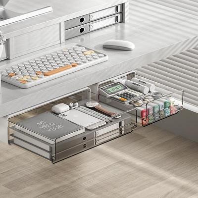 Under-Desk Drawer Storage: Dormitory, Office, and Cosmetics Organizer