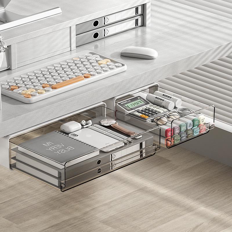 Tabletop Drawer & Pen Holder Organizer with Shelf