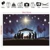 Background Cloth for Baptism Celebration - Shepherd and Jesus Birth Night Scene No Power Required