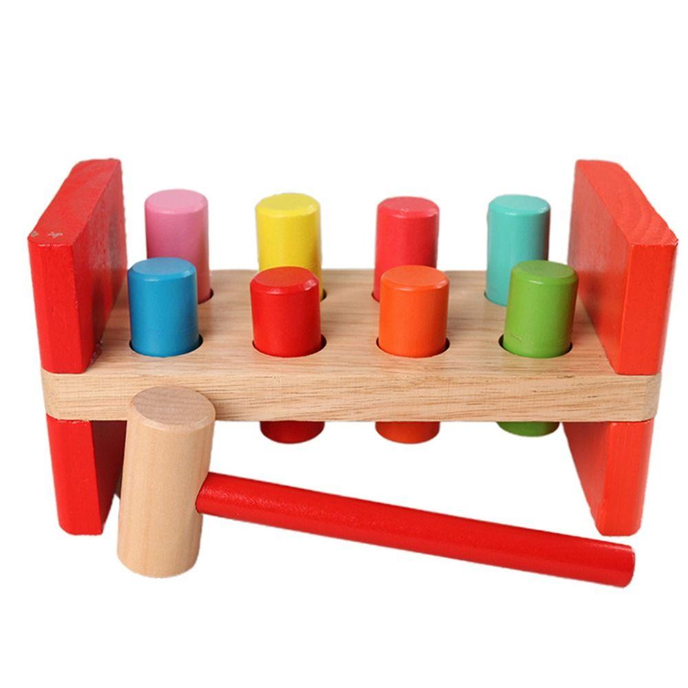 Fine Motor Training Wooden Hammer Toy Color Cognition Early Education Toy Montessori Toy  Preschool