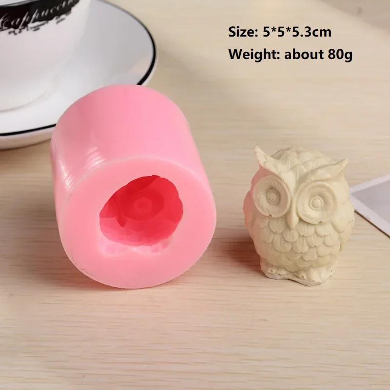 1 Pcs Handmade Molds Creative DIY Three-dimensional Owl Silicone Mold Aromatherapy Plaster Candle Mold Accessories Crafts