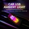Car USB LED Rainbow Color Atmosphere Light LED Filament Lamp Portable Lighting Plug and Play Decorative Atmosphere Light