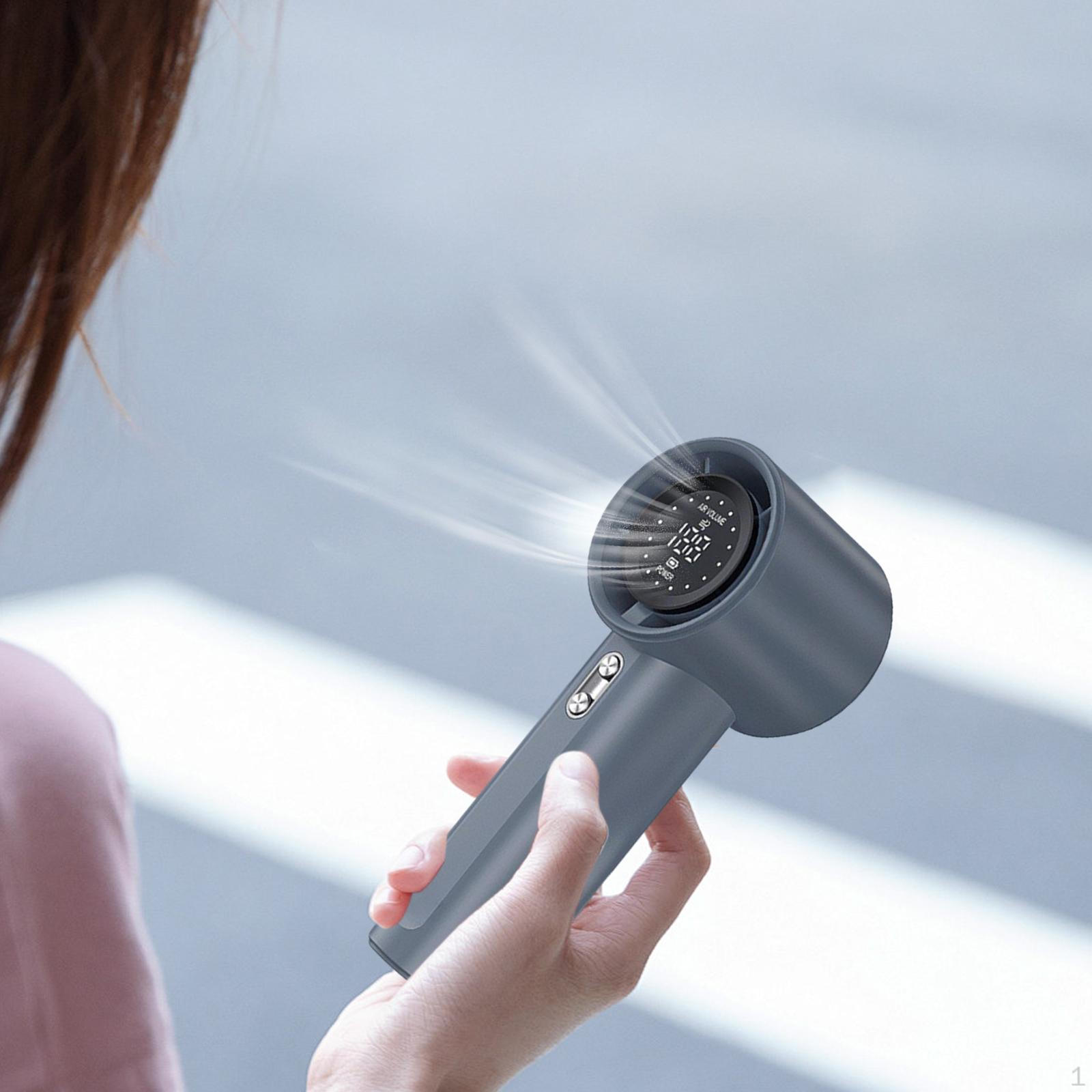 

Ручной вентилятор 100 скоростей регулируемый мини мощный воздушный охладитель персональный цифровой дисплей