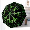Viking Vegvisir Compass Norse Runes Symbol T Shirt Umbrella, Portable 3 Fold Compact Umbrella for Men & Women,S101
