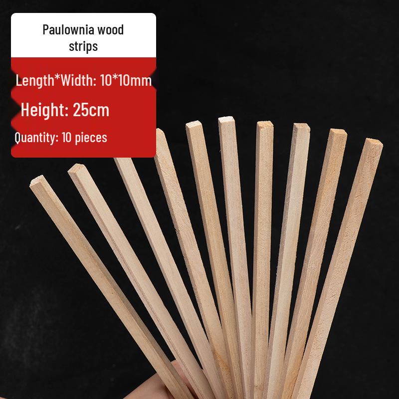 Paulowniahout Strips voor 3D Modelbouw en Blokhut Constructie