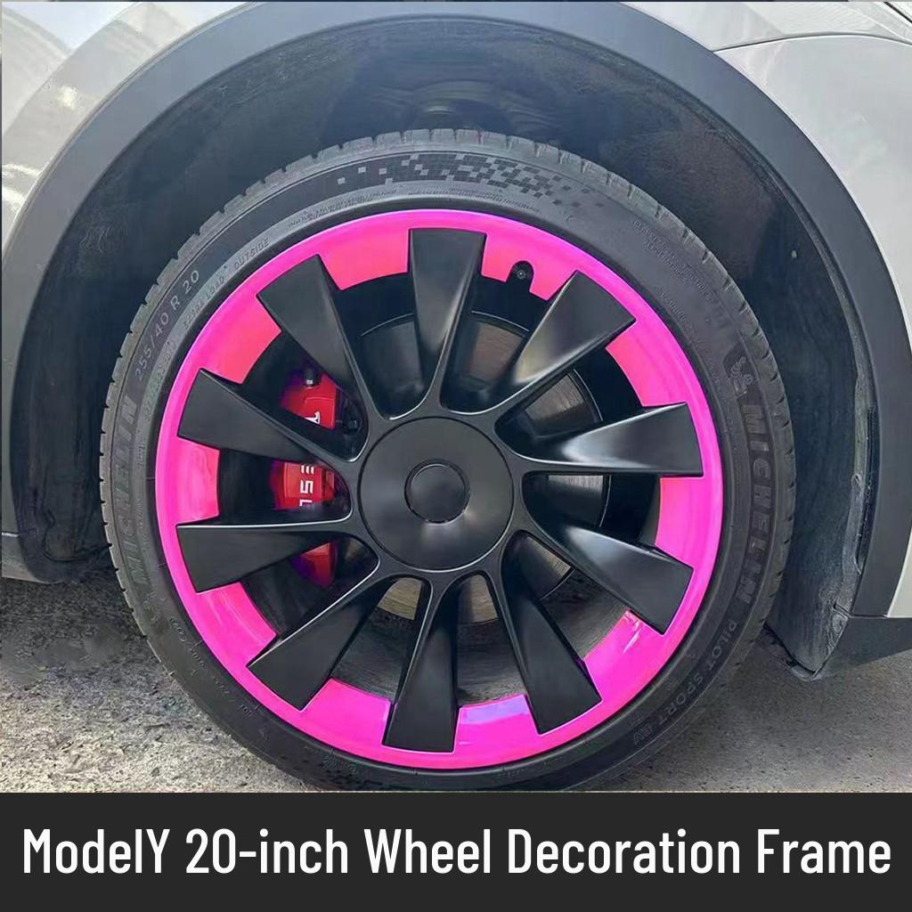 Tesla Model Y P Hub Protection Ring: 20"/21" Wheel Scratch-Guard & Wear-Resistant Frame.