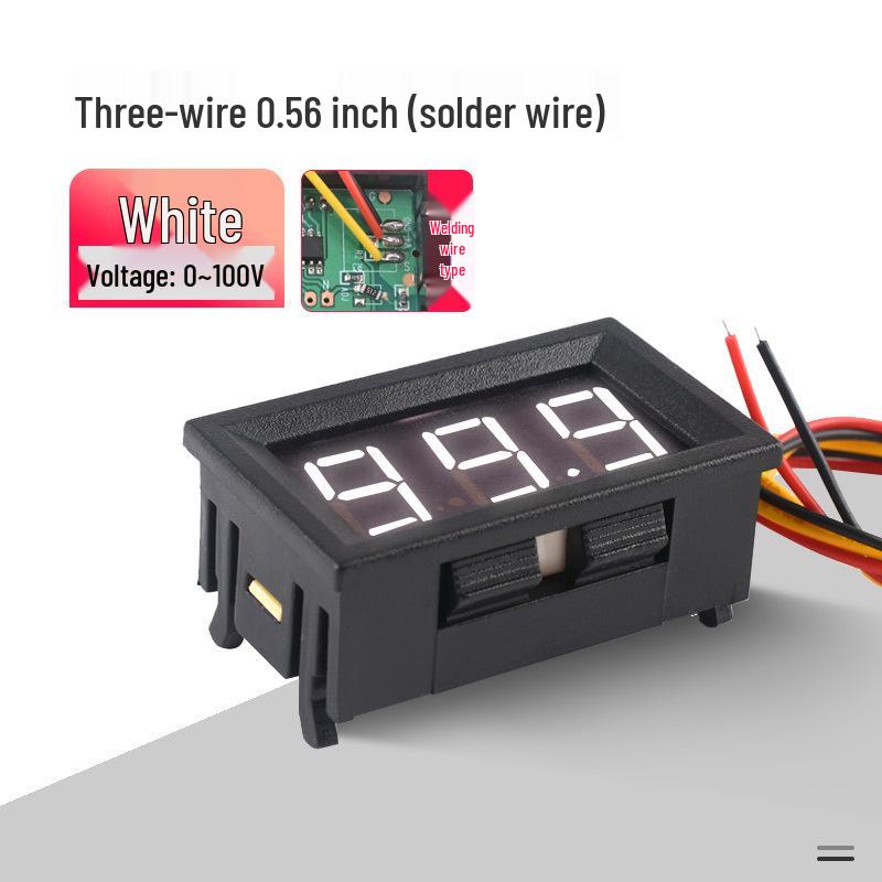 Digital Voltmeter Head: 0.28/0.36/0.56 Inch, 30V-120V, Two/Three-wire Options, With/Without Shell