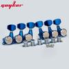Guyker Guitar Locking Tuners Electric Guitar Machine Heads Tuners Blue Chrome Guitar Tuning Pegs