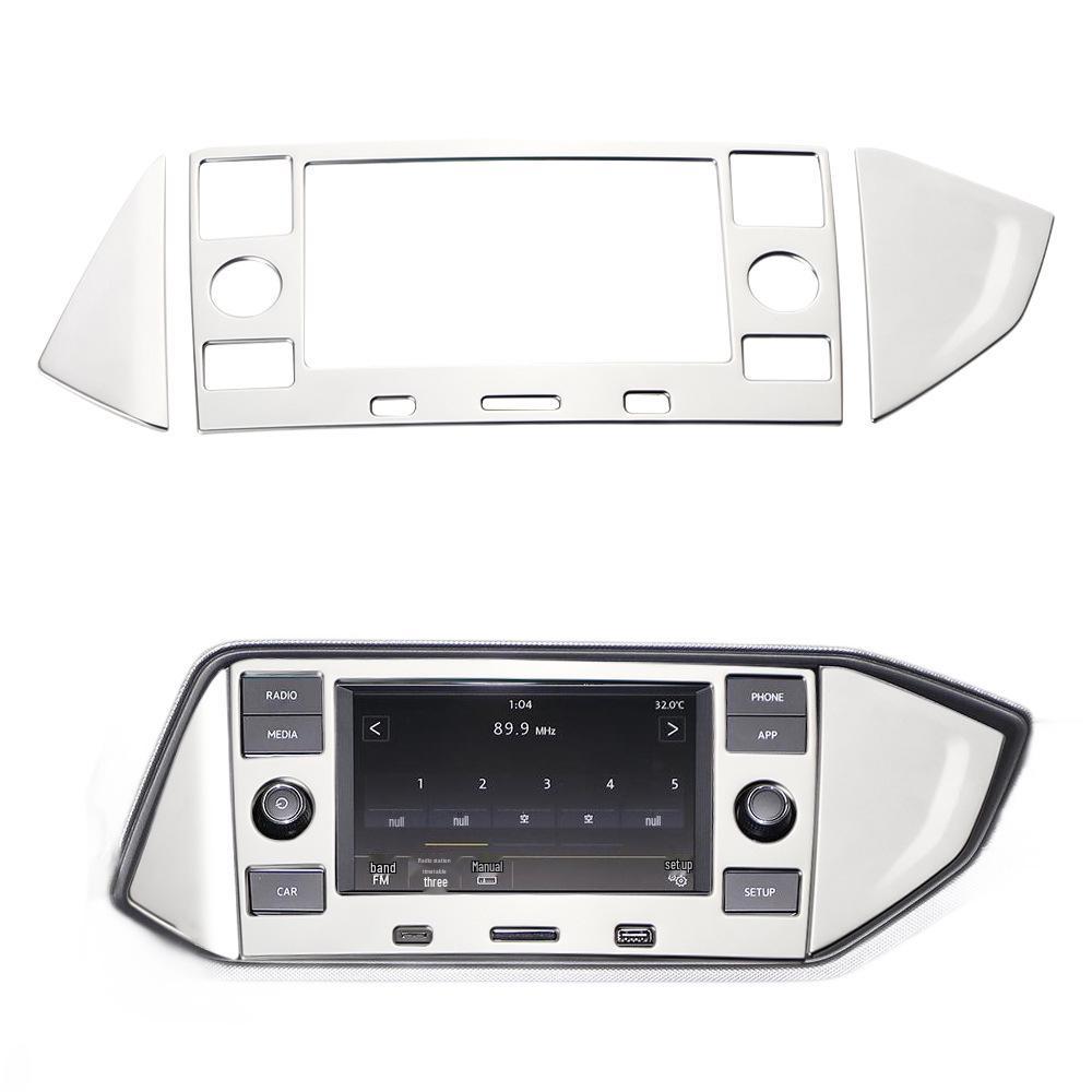 Stainless Steel Interior Trim Strip for 2018-2023 Volkswagen T-Cross Center Console