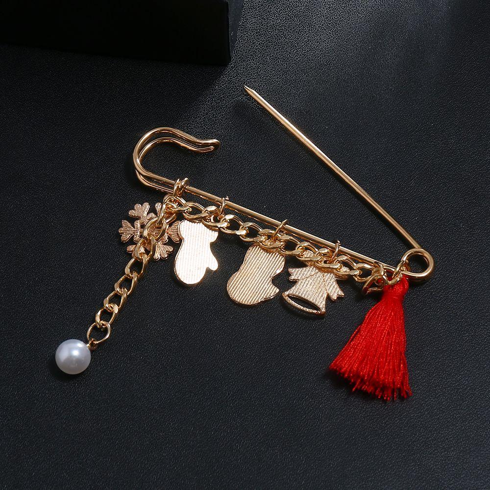 Jewelry Clothing decor Tassel Xmas Costumes Christmas Brooch Santa Claus Badge Pins