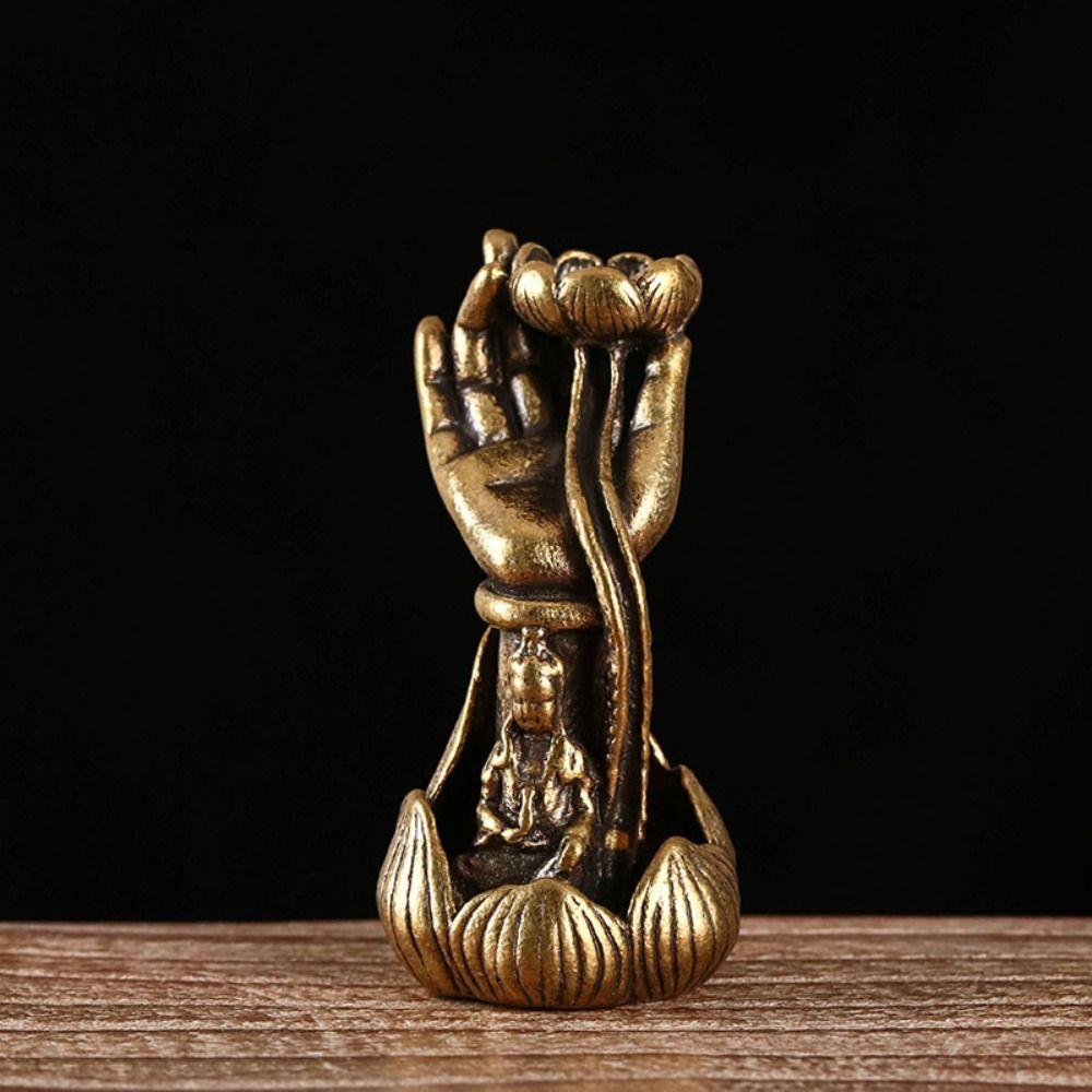 Handmade Buddha's Hand Incense Holder Buddha's Hand Portable Lotus Backflow Incense Insert Delicate Reverse Flow Incense Tray