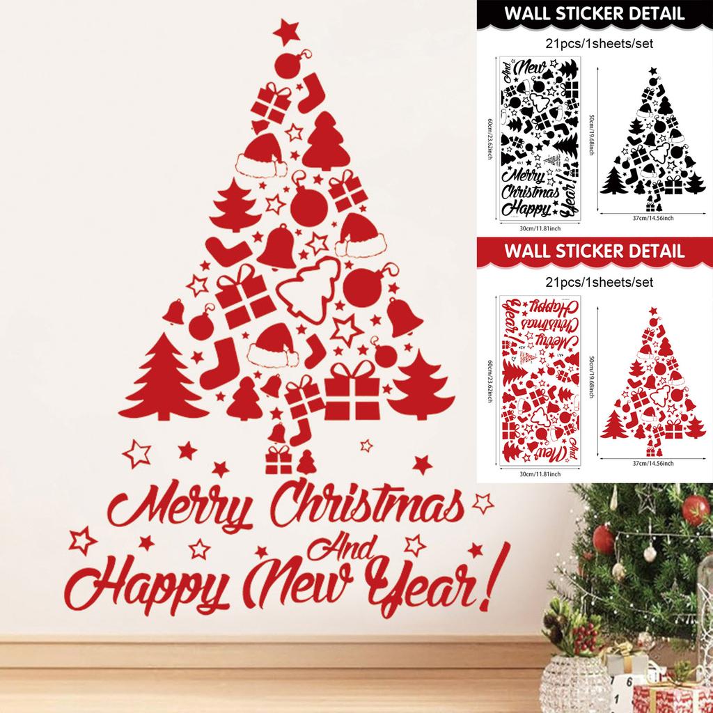 Christmas Decorations Holiday Party Decoration Window Stickers Pvc Static Stickers Window Decorations