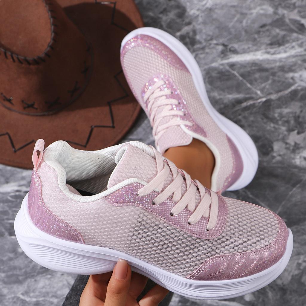 Casual sports sequins women's shoes spring and summer breathable women's shoes fly-woven sneakers fashion casual women's shoes fly-woven sneakers