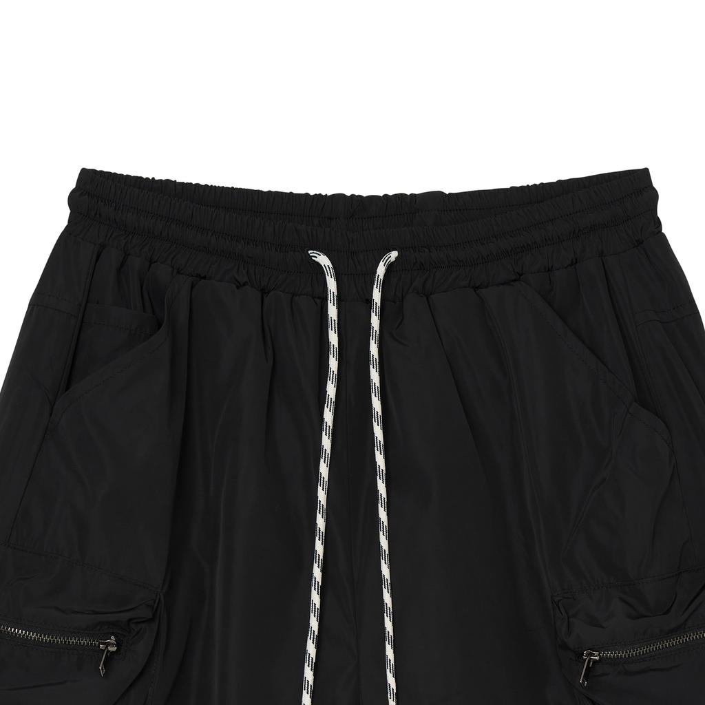 Moseu Utility Memory String Cargo Shorts_Black