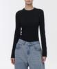 MUSINSA STANDARD WOMAN Women'S Ribbed Slim Crew Neck Knit [Black]