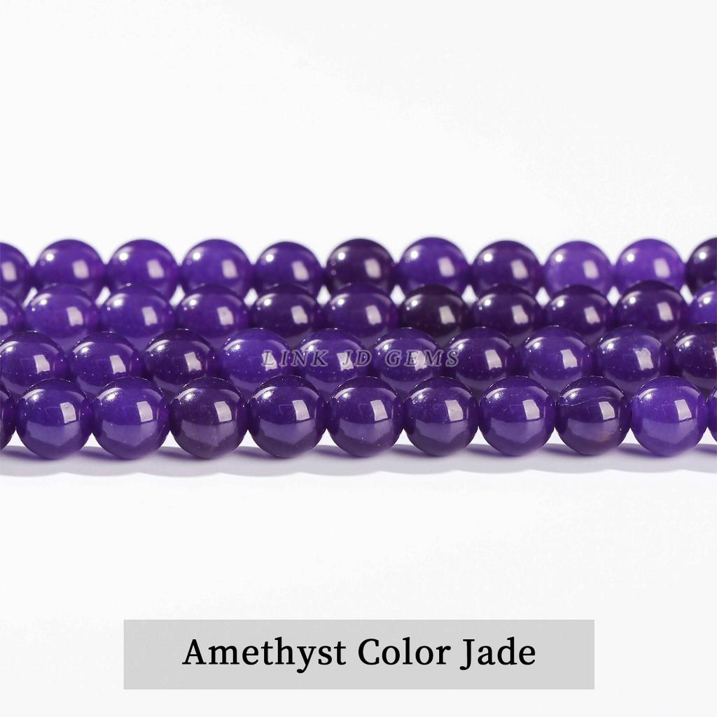 Natural Stone Sea Blue Chalcedony Beads Round Loose Spacer 6 8 10mm Pick Size For Jewelry Making Necklace Bracelet Accessory