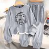 Women Suits Sets Large Size Pullover Sweatshirt Pants Thickened Top Longs Pants Two-piece Oversize 2PC Suit