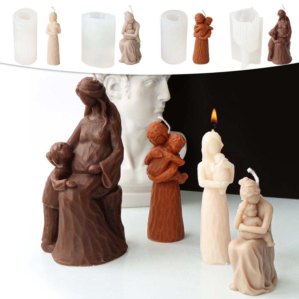 10.7*5.5cm Candle Mold Hug Baby Mother Candle Mold Silicone