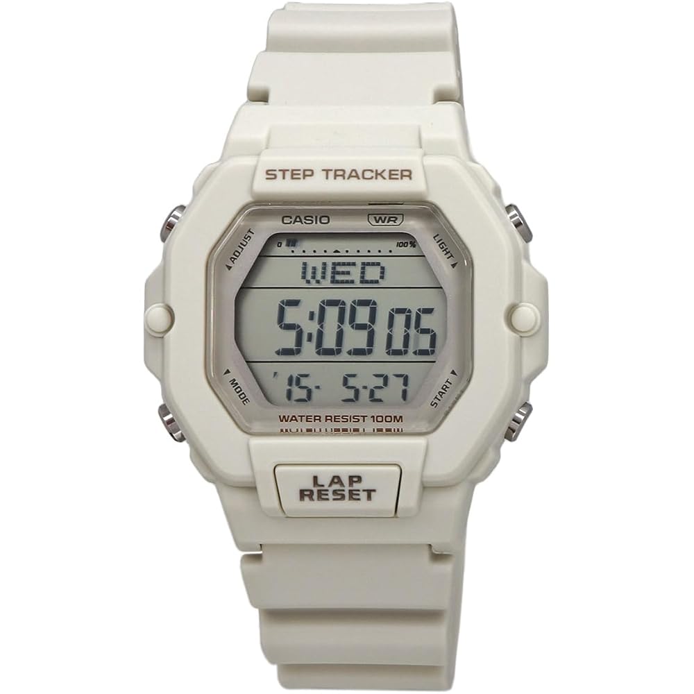Casio LWS-2200H-8AV Digital Step Tracker Watch Women's Matte Ivory Overseas Model