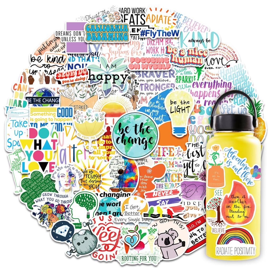 100 Inspirujących Tekstów na Wideo o Tematyce Inspirującej Angielskie Krótkie Zdania Literackie i Artystyczne Fan Kreatywne Graffiti Uczeń Artykuły Papiernicze Naklejki