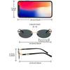 Vintage Rimless Metal Shades Ins Brand Design Women's Vacation Beach Sunglasses New Fashion Driving Decor Sun Glasses
