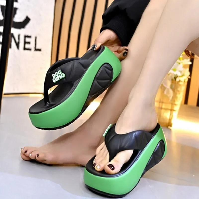 Women's Shoes 2025 Brand Pinch Toe Women's Slippers Fashion Best Seller Beach Slippers Women Summer Outdoor Platform Slippers