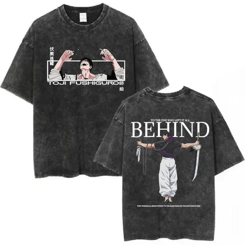 Sleeping On Both Sides To Fight Men'S And Women'S Short-Sleeved Washed Nuo T-Shirts Casual Loose Retro Couple Spell Round Neck