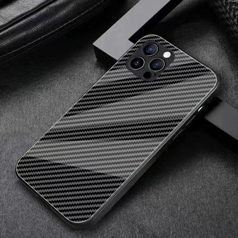 New Carbon fiber BMW Logo Phone Case for iPhone 16 Pro 11 12 13 14 Pro 15 Pro Max 7 8 Plus XR XS MAX Soft Edge Cover Sticker OH6