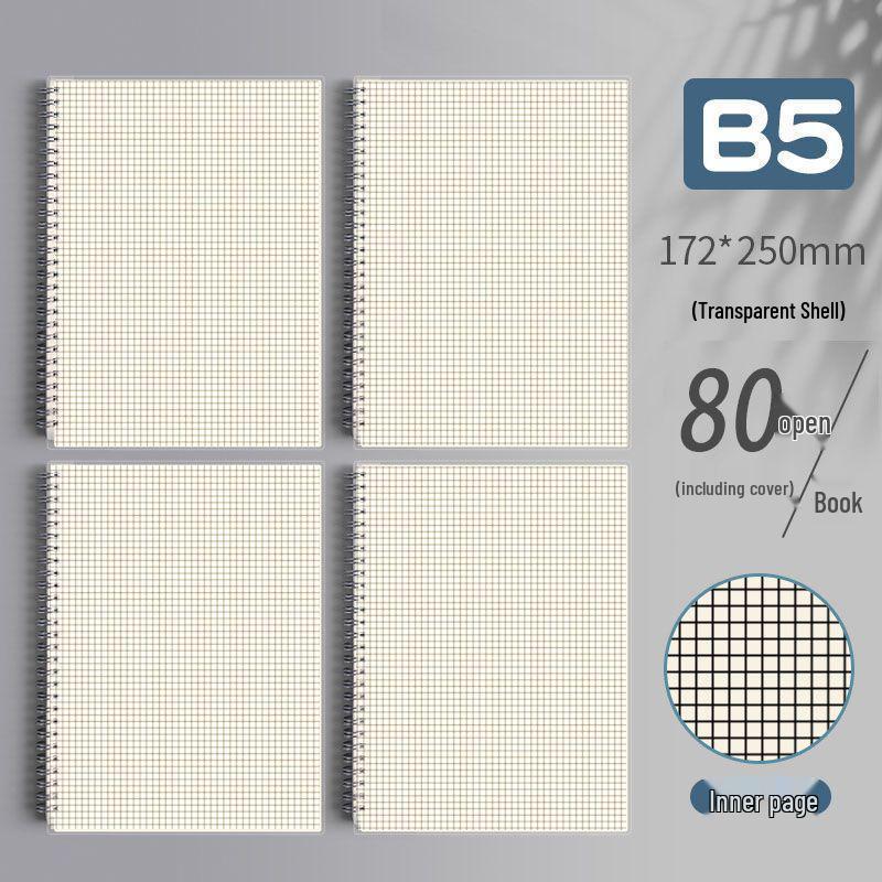 Thickened Grid & Lined Coil Notebook for Students