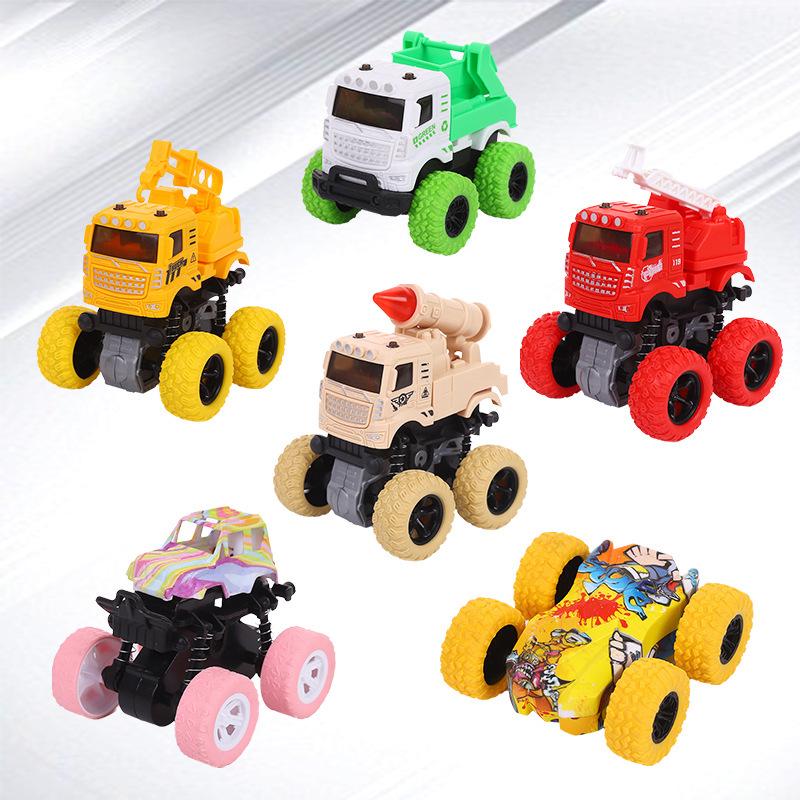 Douyin Kids' 4WD Double-Sided Graffiti Stunt Car - Off-Road, Inertia-Powered, Drop-Resistant, Ideal Gift for Boys