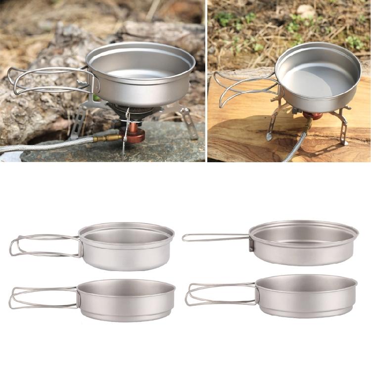 Heavy Type Camping Dish Outdoor Dinnerware Folding Handle Picnics Plate Dish for Backpackers Campers