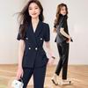 Women's Short Sleeve Summer Professional Suit Set