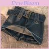 Gonna di Jeans Donna Estate Retro Vita Alta Fantasia Patchwork per un Look Casual Chic