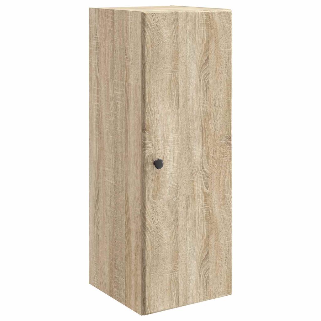 Wall Mounted Cabinet in Sonoma Oak Finish 33 x 34.5 x 90 cm Engineered Wood