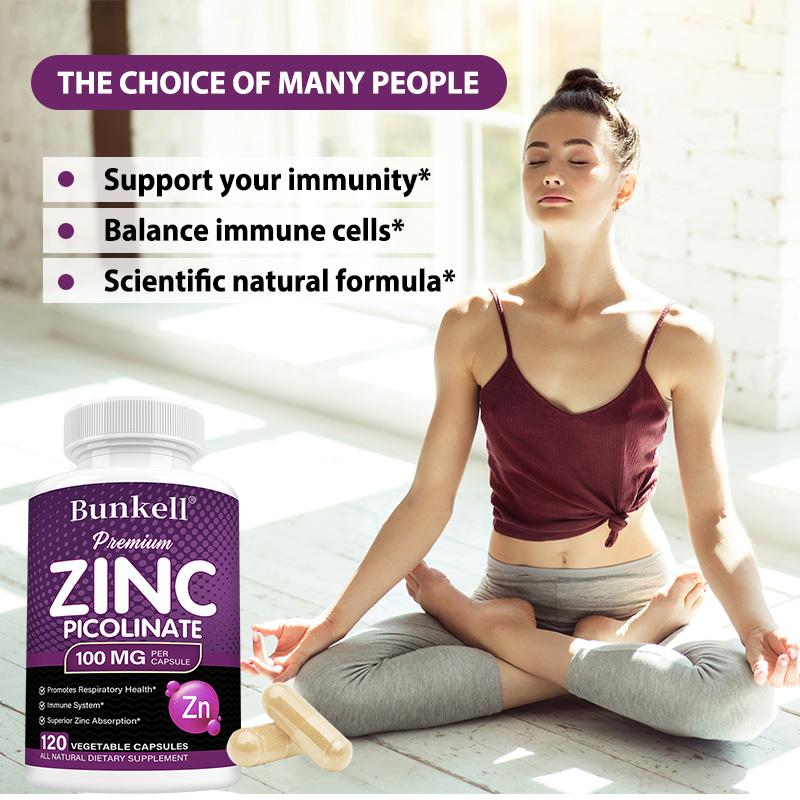 Zinc (As Zinc Picolinate) 100 Mg Dietary Supplement, 120 Capsules Per Bottle