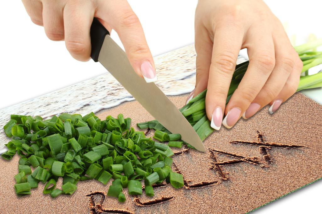 Glass Plate Cutting Board 52X40 Beach