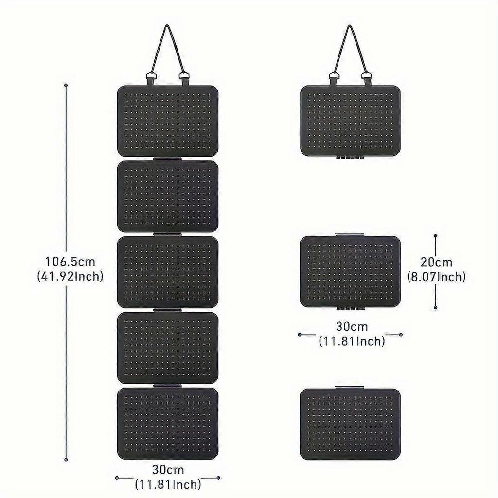 Jewelry Organizer Pouch With Hanging Earring, Foldable And Expandable Storage Case For Awards, Pins, Badges, And More