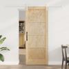 vidaXL Sliding Door with Hardware Set 78x202 Cm Solid Pine Wood 3333246