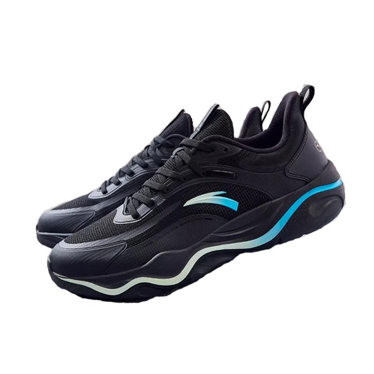 Anta Milk Nougat Candy Cushioning Lightweight Low Top Training Shoes Men's Black 912437701Q-3