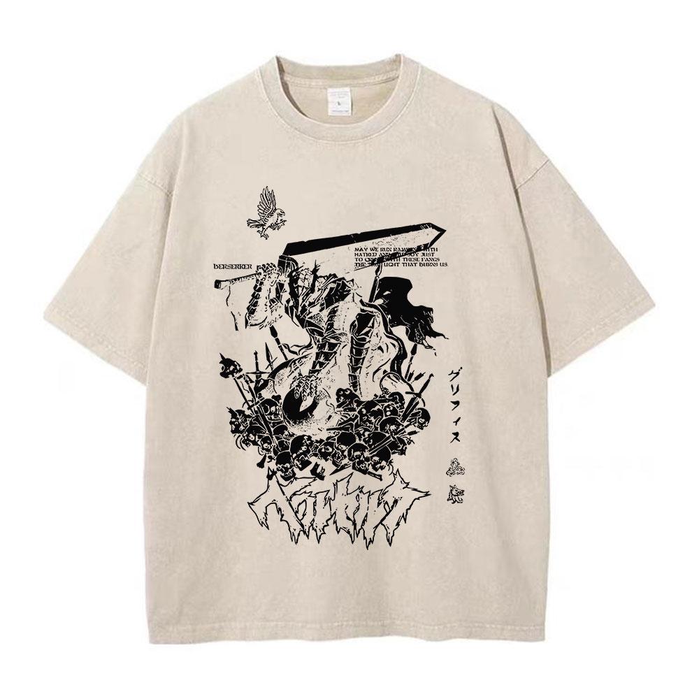 

Мужские аниме футболки с винтажным эффектом стирки, ретро панк, готика, с принтом Рука Бога , хлопок, Харадзюку, женский топ с коротким рукавом 3XL