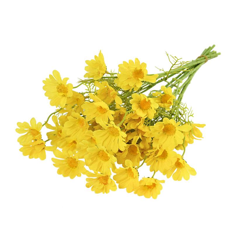 

5 шт. 50 см искусственный белый букет маргариток DIY ваза для дома, сада, гостиной, украшения для свадьбы, вечеринки, шелковые искусственные цветы жёлтый