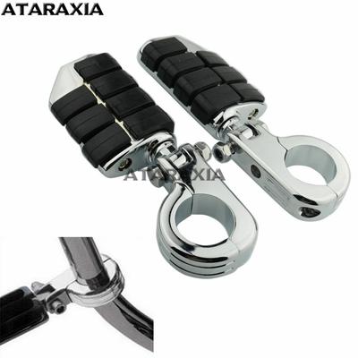 Motorcycle Highway Pegs Clamp Engine Guards Crash Bar Foot Pegs Footrest With Mount For Harley Sportster Dyna Suzuki