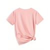 Women's Butterfly Print Round Neck T-Shirt - All-Season Comfort Stretchy Casual Top with Artistic Line Design,