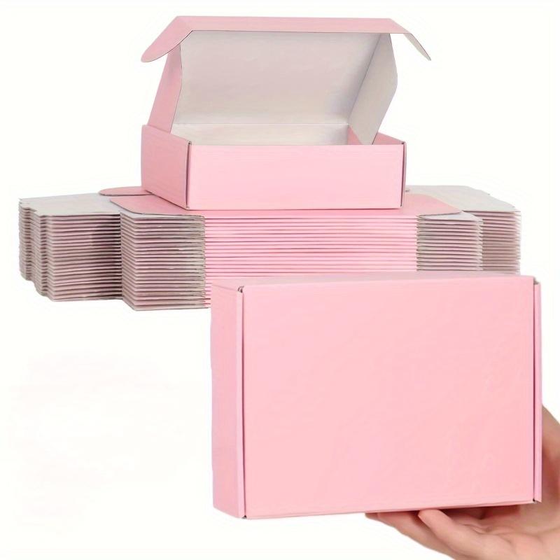 10 Pcs Pink Shipping Boxes, Pink Corrugated Cardboard Mailer Boxes Bulk for Packaging Small Business Mailing Gif