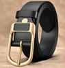 Retro Belt Men'S Leather Casual Business Simple Cowhide Belt Men'S Middle-Aged And Youth Pin Buckle Belt