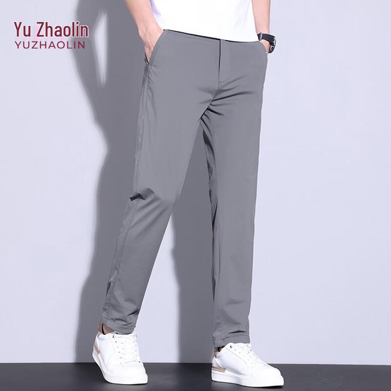 YUZHAOLIN Men s Lightweight Quick-Dry Casual Pants 34 серый