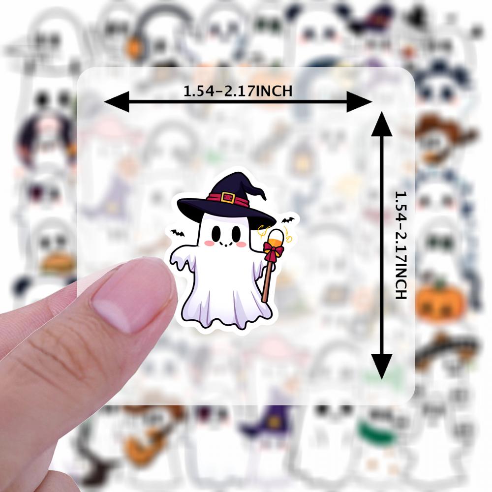 35pcs-50pcs Playful Halloween Stickers Halloween Cute Graffiti Decals Stationery Stickers For Guitar Laptop Helmet Skateboard